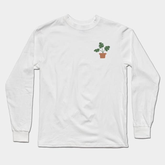 Minimal Houseplant Long Sleeve T-Shirt by Ashleigh Green Studios